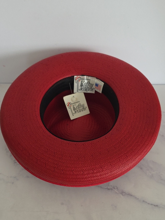 Kathy Jeanne Elegant Red Floral Women\'s Dress Hat Made In USA main image 4